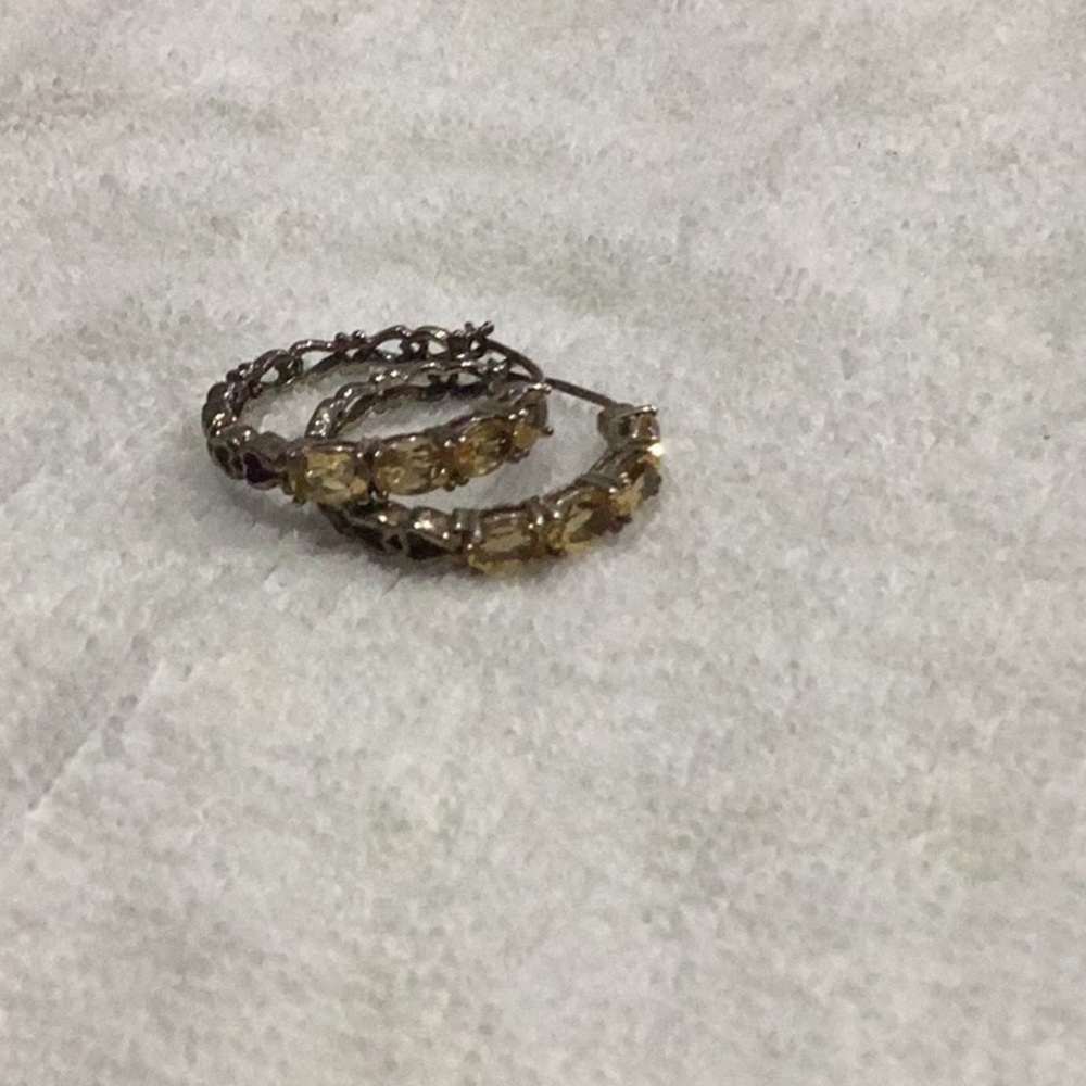 Jeweled hoop earrings